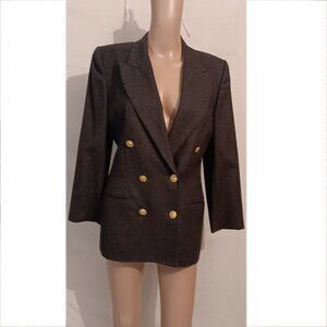 Talbots Black Wool Blazer Size 8P